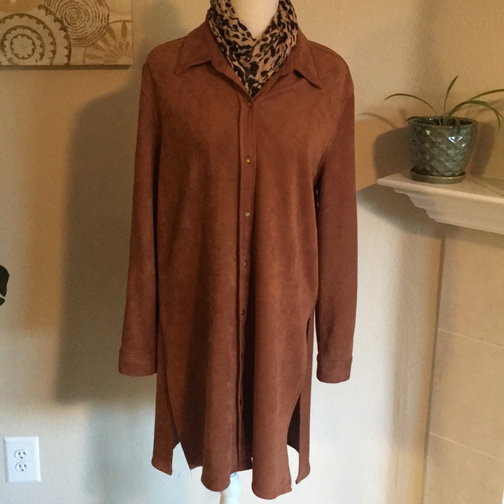 Suede like Dress Coat